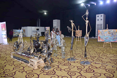 Some artworks displayed at a previous exhibition